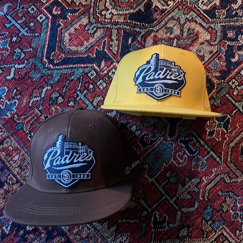Padres hat with vintage looking patch
2 hats included brown and yellow NWT